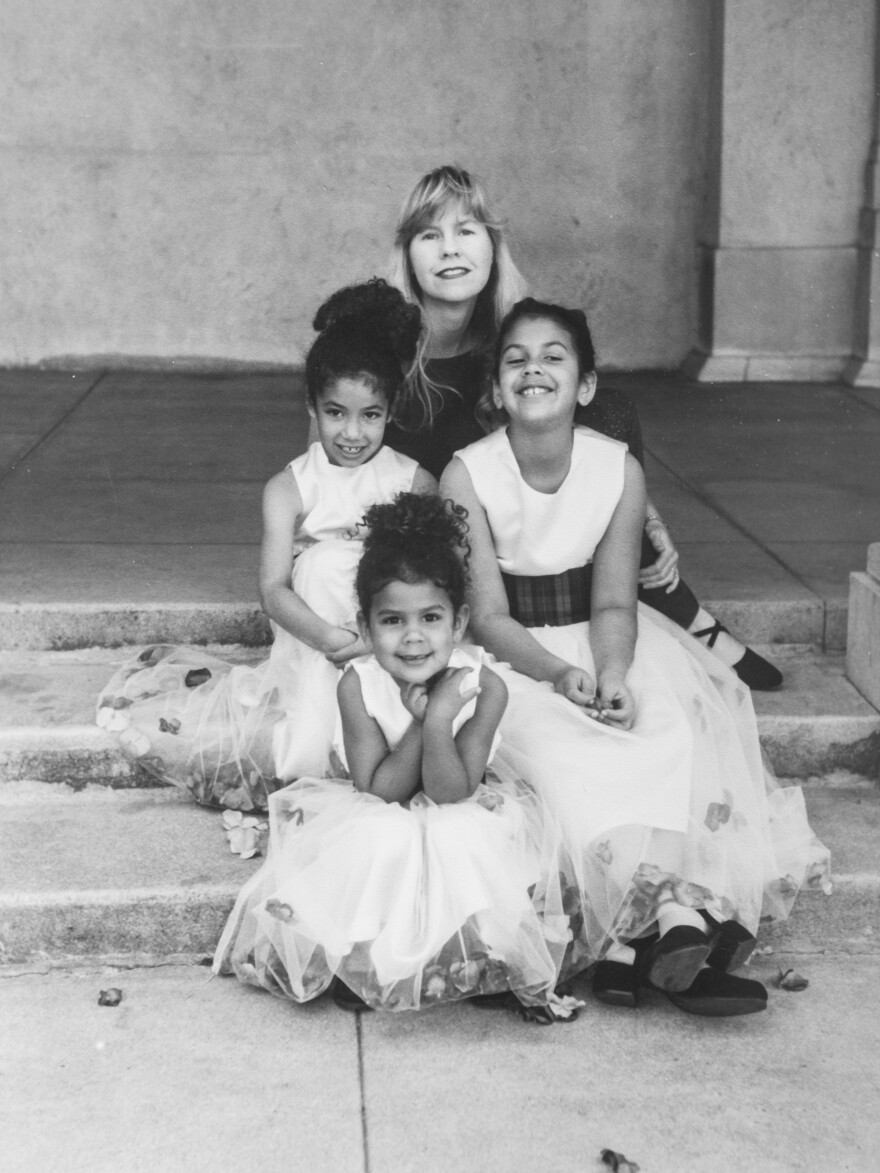 Susan Straight with her young daughters.