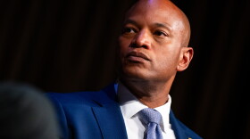 FILE: Wes Moore, Governor of Maryland, speaks during the National Action Network (NAN) Convention in New York, Thursday, April 9, 2026. (AP Photo/Angelina Katsanis)