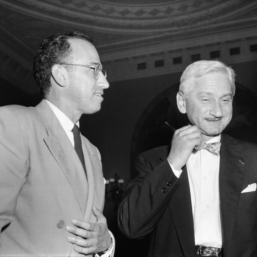 Dr. Albert B. Sabin (right) and Dr. Jonas Salk in Washington in 1955.