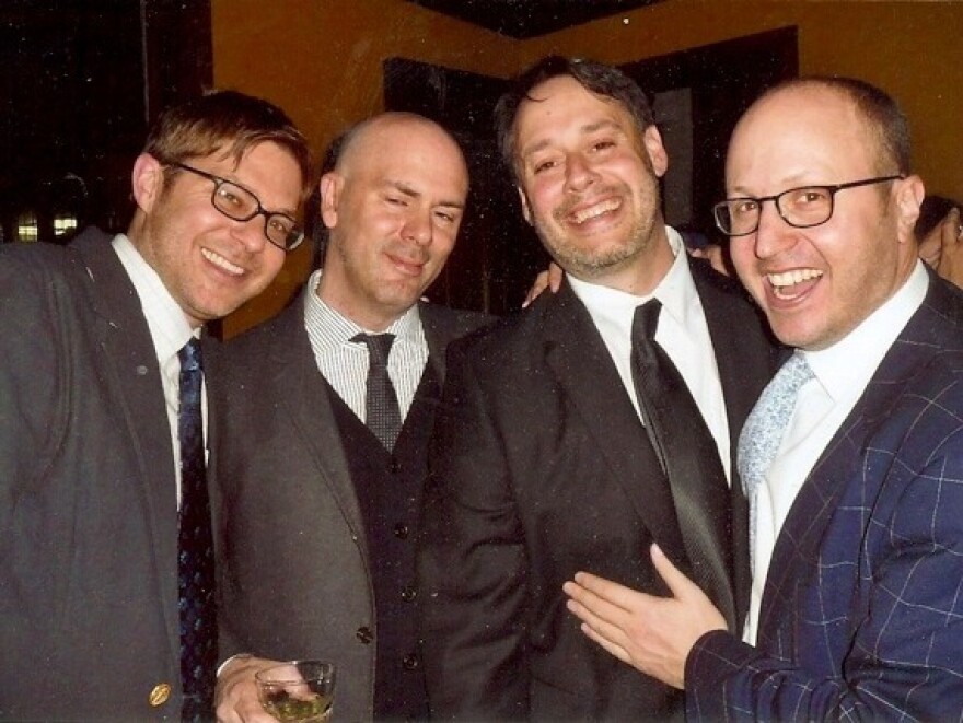 The four founders of the Idelsohn Society, left to right: Josh Kun, Courtney Holt, David Katznelson, Roger Bennett.