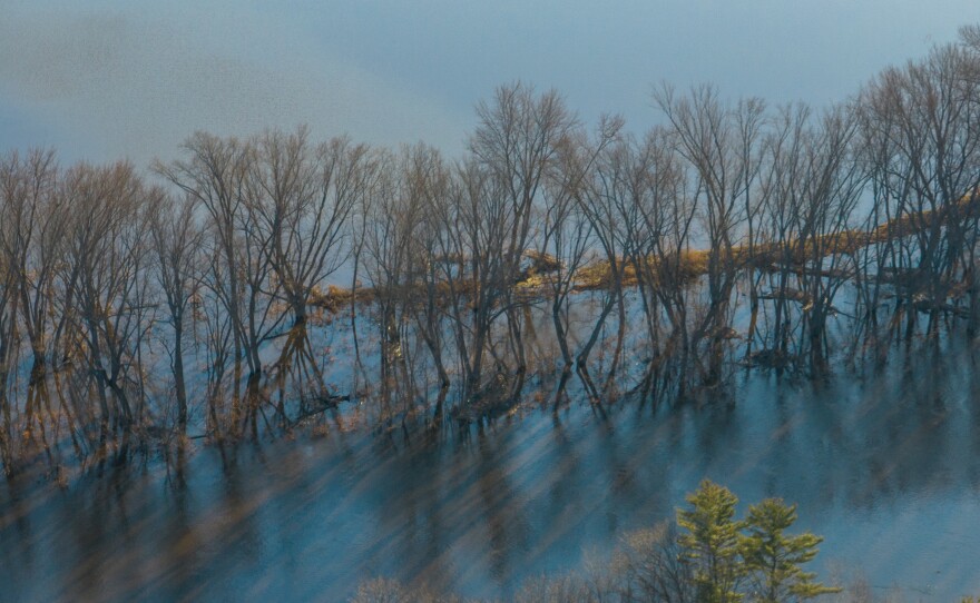 Flooding damage along the Androscoggin River in Bethel and Rumford, as seen on Wednesday, Dec. 20, 2023.