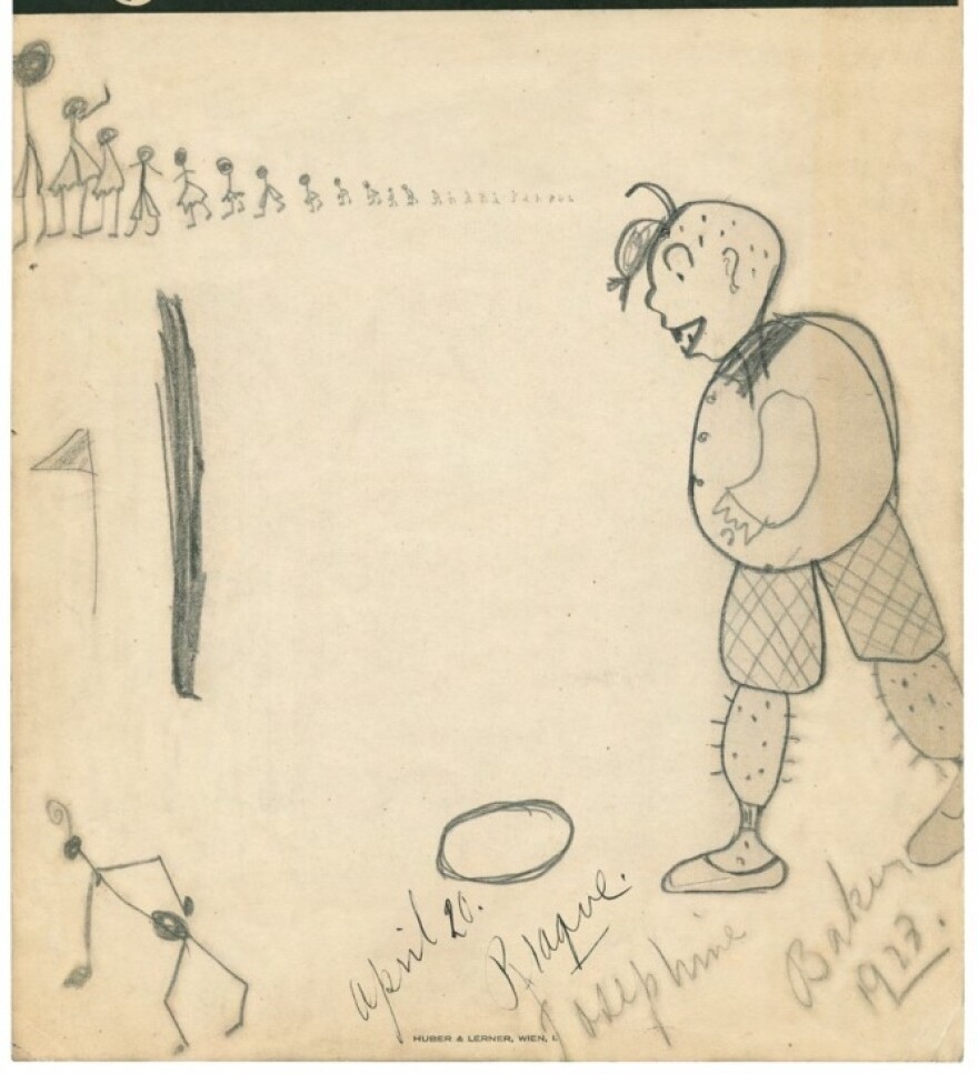 Doodle by entertainer Josephine Baker in <em>Scrawl</em>.