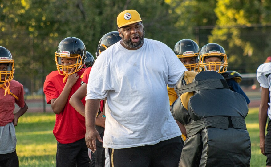 Indy Steelers have been a part of the Tarkington Park community for years. Generations of children from around the area have trained under Coach Nell. Many of them are now in high school and are choosing between different college scholarships because of their football skills.