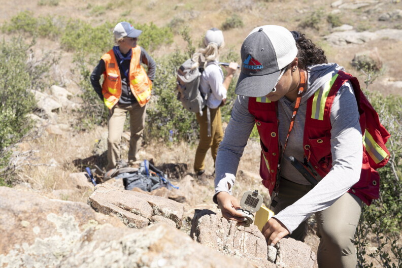  Researchers studying the Halleck Creek site, which could be one of the largest rare earth deposits in the world.