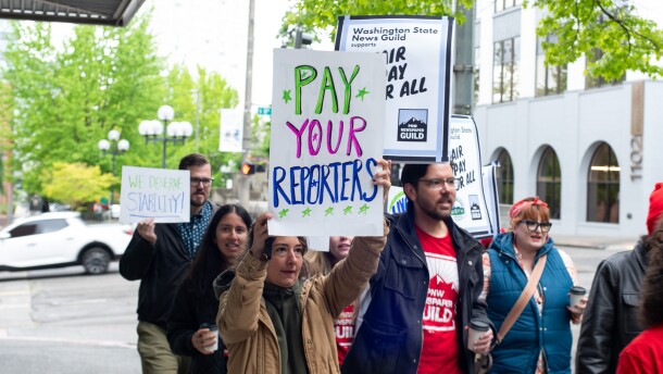 Journalists at Tacoma News Tribune went on a one day strike after prolonged contract negotiations with McClatchy Media in May 26, 2026.