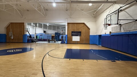 The ground floor of Fairbanks City Hall, which was formerly a school, features a gymnasium. The gym is part of the approximately 15,000 square-foot space the city is leasing to the Fairbanks Children's Museum for the next 40 years, and it will be covered with exhibits by 2029, when the museum plans to finish moving in.