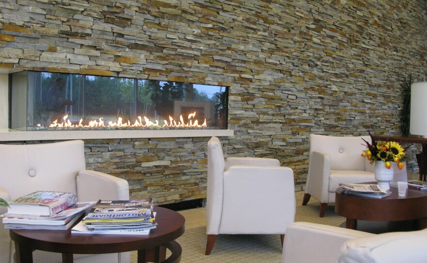 The ProCure Proton Therapy Center has a luxurious lobby that's more country club than cancer clinic.