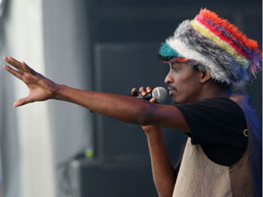 K'Naan performs at the All Points West Music and Arts Festival in 2008.