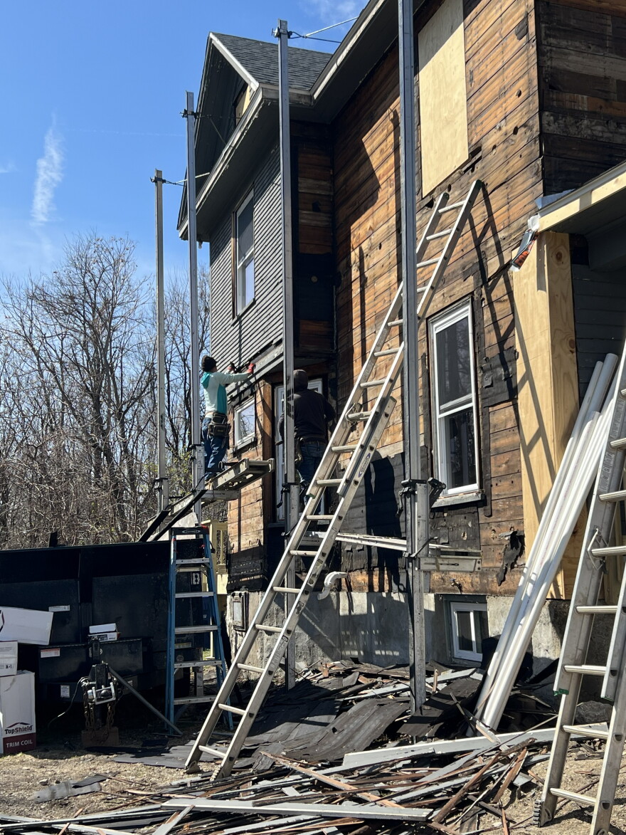 Renovation work rehabilitated the long-vacant 1,500-square-foot home, seen before renovations were done.