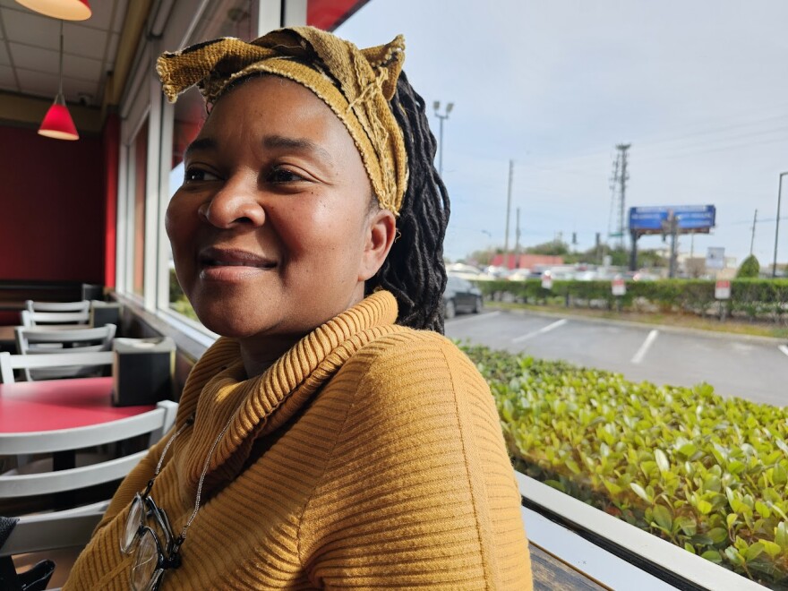 Cynthia Harris, a Malibu Groves resident, at the Hardees restaurant in Pine Hills. She remembers hopping the 4-foot fence at Maynard Evans High School as a student in 1985, coming to the restaurant, grabbing food, and running back to class.