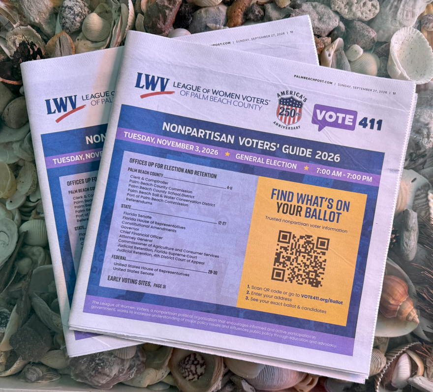 The League of Women Voters of Palm Beach County’s Nonpartisan Voters’ Guide for 2026. It is free.