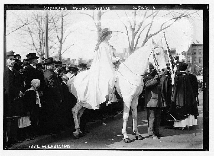 Inez Milholland, a leader in the women's suffrage movement.