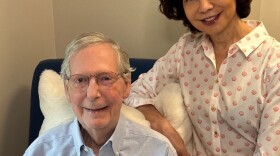 Sen. Mitch McConnell's office released a new photo of the senator and his wife Elaine Chao on July 27, which they said was taken a day earlier.