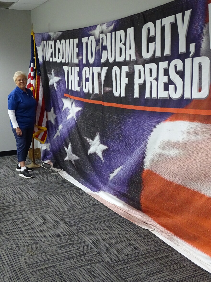 Donna Rogers says then President George W Bush's visit in 2004 was a big, big deal for her town.