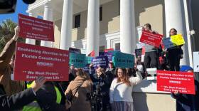  People gathered outside the Florida Supreme Court on Feb. 7 in anticipation of a hearing over a proposed constitutional amendment on the November 2024 ballot to restore broader access to abortion in the state. On Monday, April 1, the judges gave the green light to allow voters to decide whether to protect abortion rights.