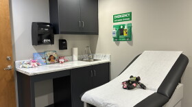 Exam room with stuffed animals and children's books