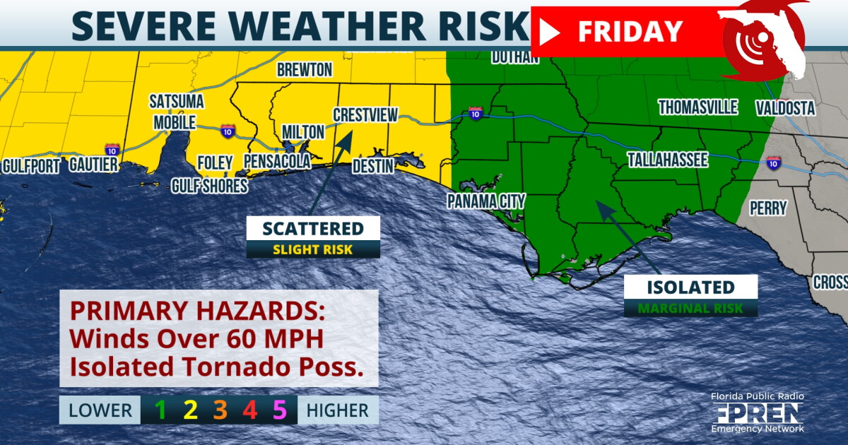Severe and flash flood threat for Friday in the Florida Panhandle | WUSF