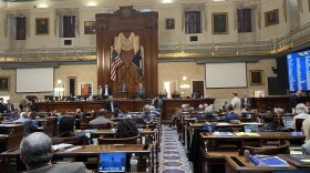 S.C. House Majority Leader Davey Hiott, R-Pickens, answers a question from Rep. Josiah Magnuson, R-Spartanburg, about a name, image and likeness-related bill (NIL) over college-athletes on Thursday, Jan. 15, 2026, at the Statehouse in Columbia, S.C.