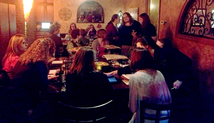 Men and (mostly) women from all walks of life met at Wine Bar at Vintner Valley in Morgantown, W.Va., to talk about how gender roles are changing, workforce participation is shifting, and what community members can do to help affect positive change for me