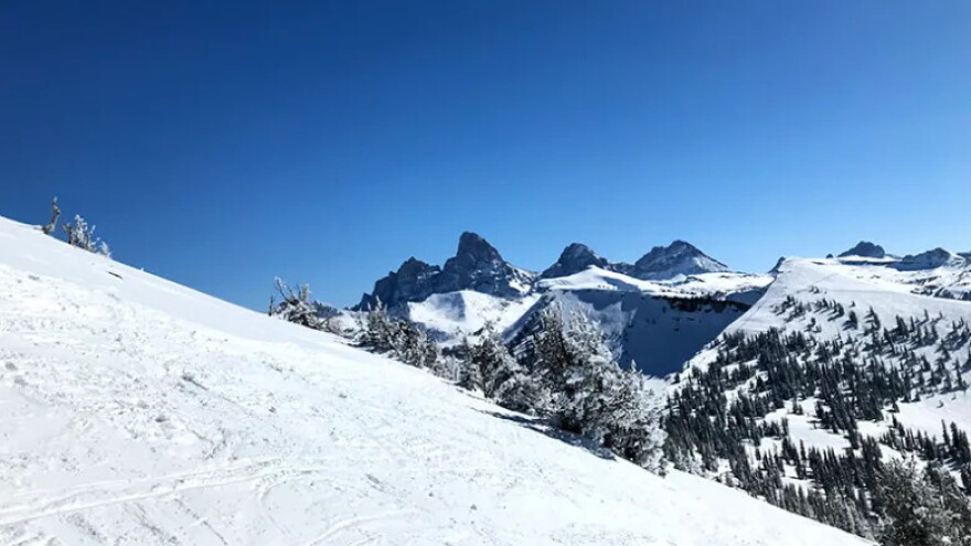 Snowy mountains.