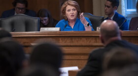 Sen. Heidi Heitkamp during a hearing by the Senate Committee on Indian Affairs in Washington, D.C. (J. Scott Applewhite/AP