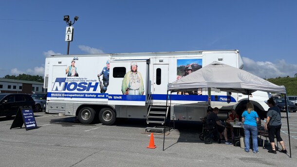 The NIOSH mobile black lung screening clinic visited Morgantown, West Virginia, in July 2025.