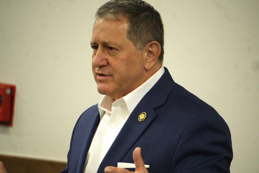 Congressman Joe Morelle, at a news conference on Wednesday, May 27.