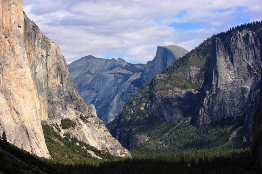 FILE - This Oct. 2, 2013, file photo, shows a view seen on the way to Glacier Point trail in the Yosemite National Park, Calif.