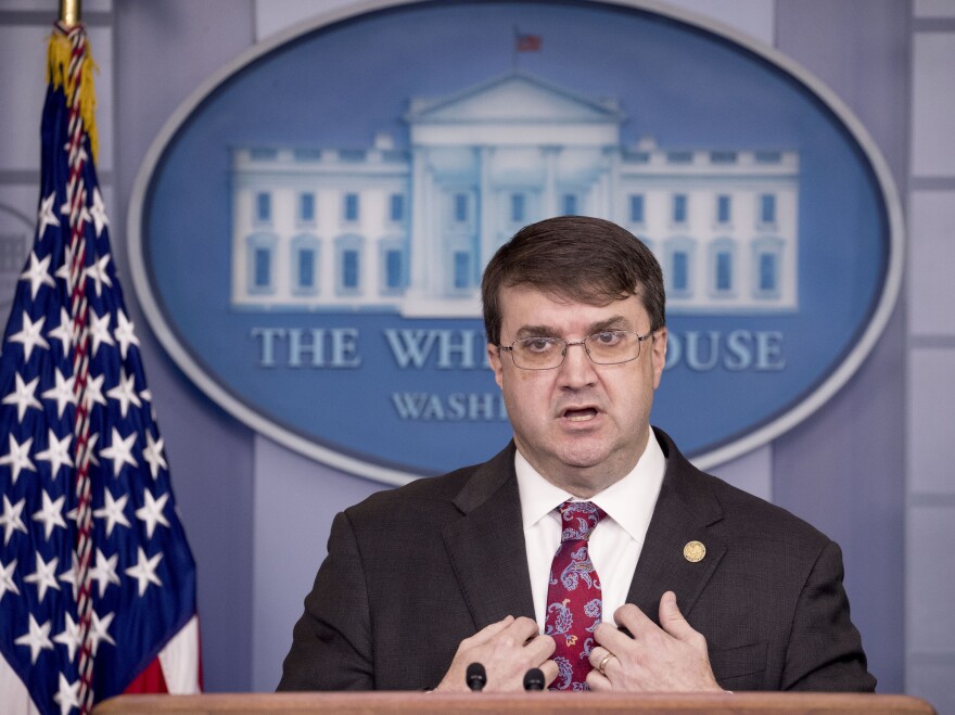 Veterans Affairs Secretary Robert Wilkie told NPR the department was prepared to help back up the nation's health care system, if needed.