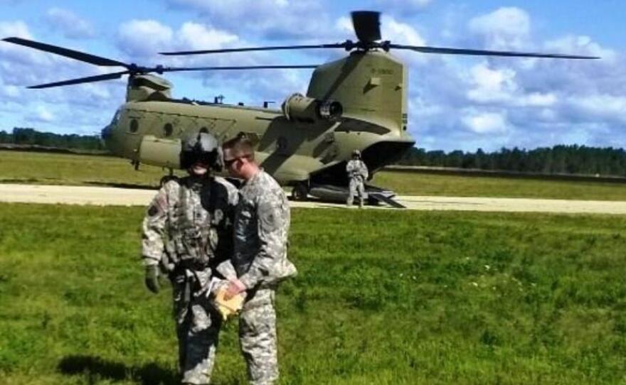 soldiers near Chinook