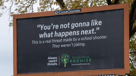 Sandy Hooks promise message and warning to wake people up to the next gun disaster St. Paul, Minnesota.