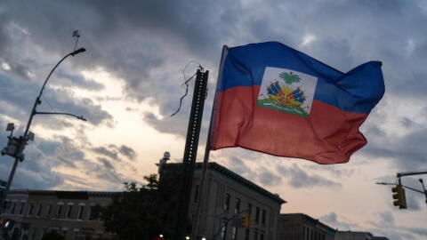 A Haitian flag is is seen flying in the Little Haiti neighborhood of Brooklyn, New York, on July 29, 2026. (Ryan Murphy/AFP via Getty Images)