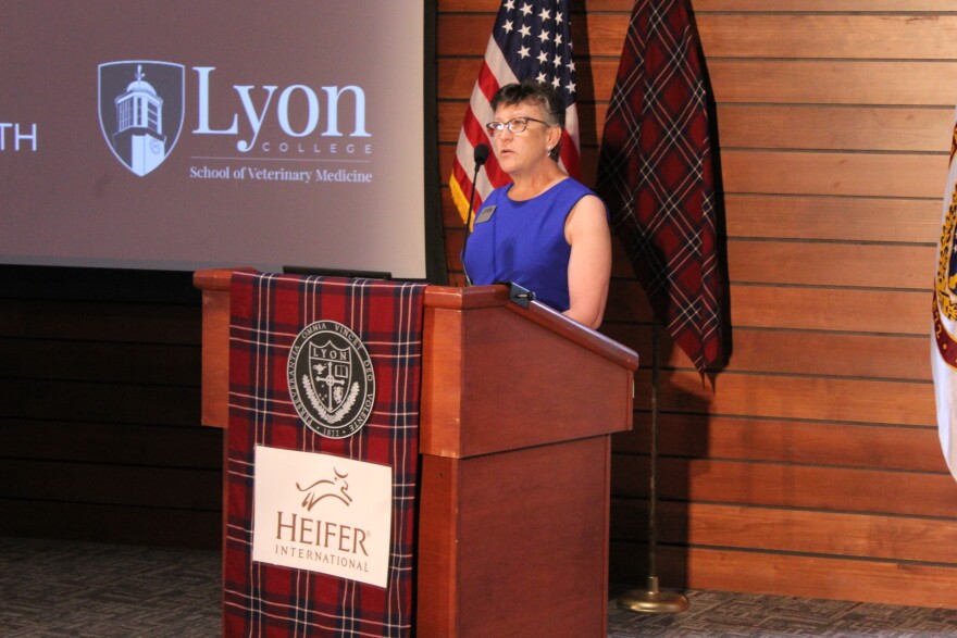 Melissa Taverner said Heifer International was a perfect fit for locating the new dentistry and veterinary schools. The schools are expected to open in 3 years.