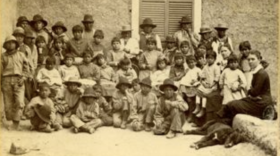 Pueblo children at Albuquerque Indian School, New Mexico