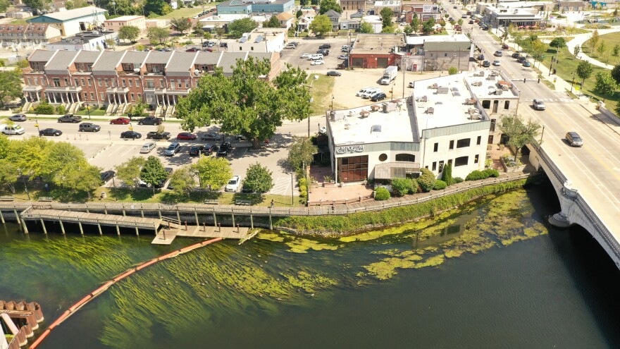 The city of South Bend has closed the East Race this summer for upgrades that include replacing this wooden riverwalk between Seitz Park and Howard Park with a wider concrete walkway.