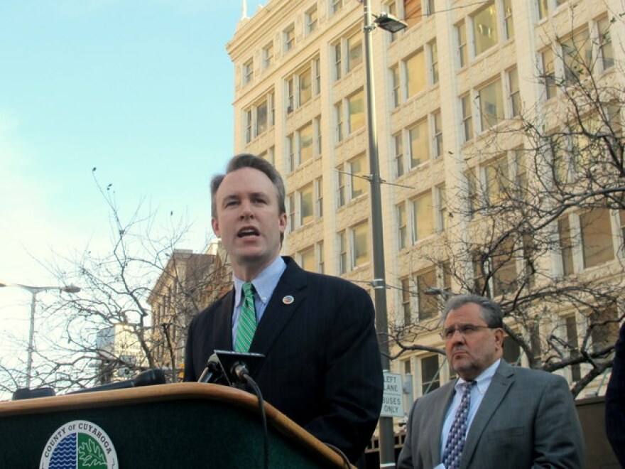 Ed FitzGerald, at Public Square today (pic: Brian Bull)