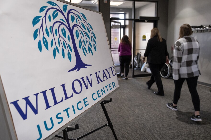 Jim Schmidt, Gabby Petito's stepfather, gives a presentation to first responders at First Christian Church in Canton on Feb. 13, 2026.