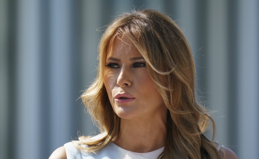 Melania Trump speaks at an event celebrating the 100th anniversary of the 19th amendment, which afforded the vote to women, at the White House on Aug. 24, 2020.