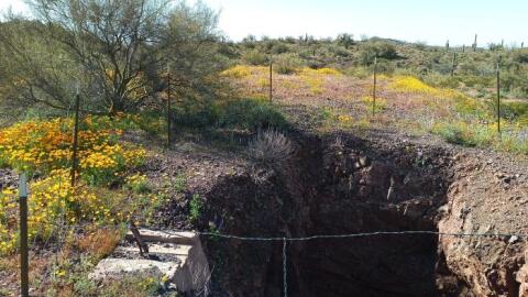 An abandoned mine in Arizona's Sonoran Desert.