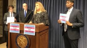 Dana Garber, who works with trans youth for Planned Parenthood, talks about her opposition to a bill that would punish doctors for performing surgery or prescribing hormone -blocking drug to minors.
