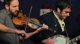 Pikelny (right) performs alongside bandmember and producer Gabe Witcher at The Station Inn.