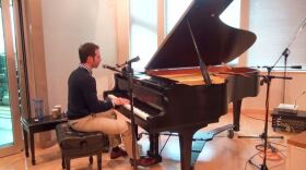 Pianist Arthur Migliazza performs in the KUOW studios on Jan. 30, 2015.