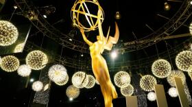 A view of the Emmy statue is seen during the 77th Primetime Emmys Press Preview. (Frazer Harrison/Getty Images)