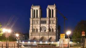 April 15 will mark the first anniversary of the 2019 fire in Notre Dame cathedral. A small service will be livestreamed on Good Friday.Stephane Cardinale/Corbis via Getty Images