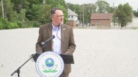 EPA Region 5 Administrator Kurt Thiede at the former Colonial Bakery brownfield site in Indianapolis where clean up is underway