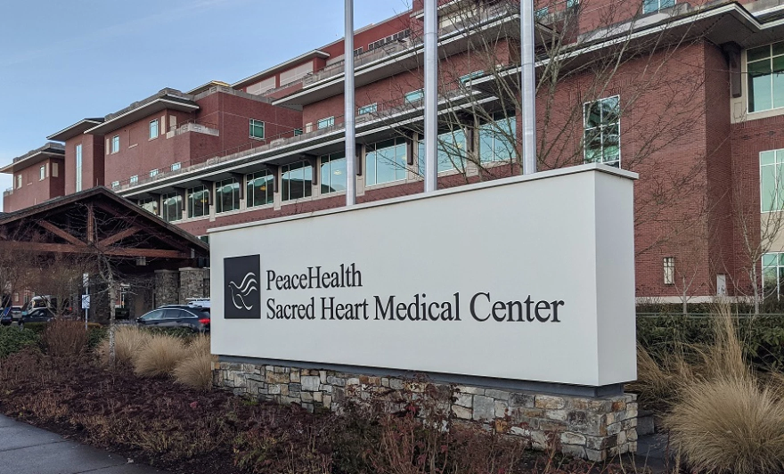 PeaceHealth medical center sign