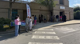 Long lines at University City early voting site.