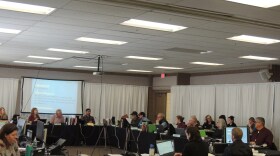 The Board of Game meets at the Soldotna Regional Sports Complex on Tuesday, March 21, 2023. (Riley Board/KDLL)