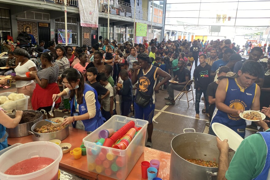 UNHCR, the United Nations refugee agency, provides meals and legal orientation at the CAFEMIN shelter in Mexico City. The shelter capacity of 100 people has been stretched above 500 in recent weeks with a growing number of migrants stuck in limbo in Mexico.