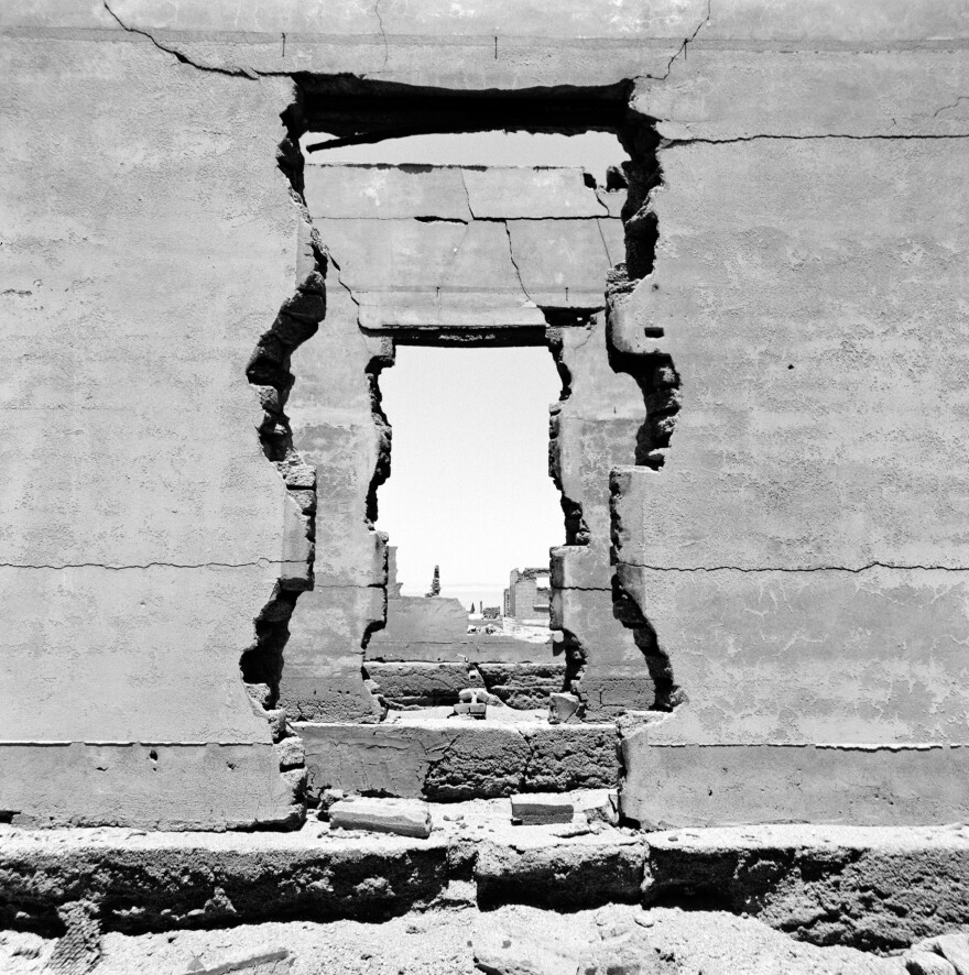 Wind, sand and fog have eroded the buildings of the diamond mining town at Elisabeth Bay in Namibia, home to some 1,400 people in the 1920s and '30s. Mining came to a halt in 1948.